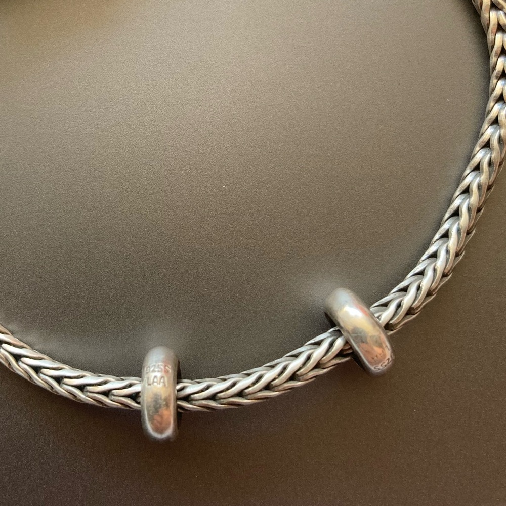 Trollbead sterling silver spacer beads